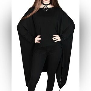 Women’s black Killstar long sleeve Witch’s World Tunic Top